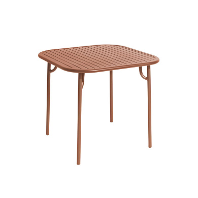 M0743213 WEEK-END Petite Friture Квадратный стол садовый металлический терракотовый