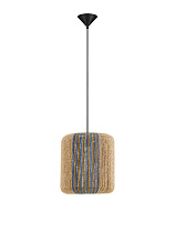 Natural, Blue & Yellow Rope Sandy Black Steel Base LED E27 1x12Watt 100-240Volt IP20 Bulb Excluded D:33 H:230 cm