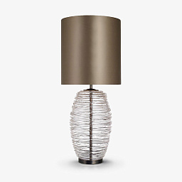 TL600 Bella Figura Apollo настольная лампа с металлическим абажуром и овальным стеклянным корпусом