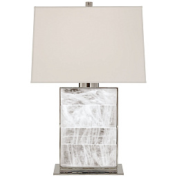 EU-RL3965 Visual Comfort Ellis настольная лампа с мраморным основанием и широким текстильным абажуром