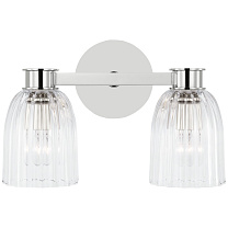 Asalea Double Sconce полированный никель с прозрачным стеклом