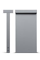 Look боллард двусторонний H. 580mm серый алюминий 3000 K 23 Вт