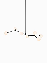 Подвесной светильник Heathfield Oslin 7.02 Horizontal — Опал; Сатиновый черный