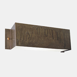 252.04.RF Il Fanale Decori прямоугольный уличный настенный светильник из металла с отделкой под бронзу и белым рассеивателем