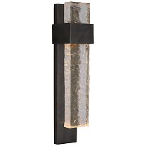 Brock Medium Sconce бронза и прозрачное волнистое стекло