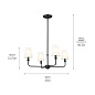 Pallas 25" 4 Light Chandelier Black люстра 52520BK Kichler