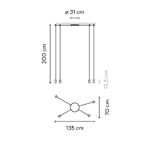 Wireflow Free-Form,Pendant Black 2700K,DALI 1-10V PUSH