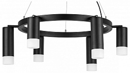 LR0163738731 Lightstar Rullo подвесной светильник с черным корпусом и белыми плафонами