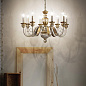 020839 Ideal Lux FIRENZE SP8 ORO chandelier сусальное золото античное золото — фото 1