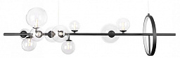 10023/1200L Loft It Molecule подвесной светильник с круглыми плафонами черного цвета