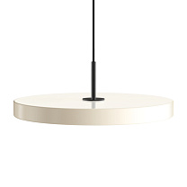 Asteria Medium Pearl White - Black Top 43 x 14 cm, 2.7m cordset