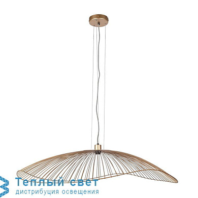 подвесной светильник с металлическим абажуром в виде полусферы на тросе