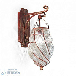 5362/A1 MM lampadari Soffiati настенный светильник с овальным стеклянным плафоном и бронзовым основанием
