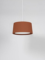 GT6: LAMPSHADE: TERRACOTTA RAW COLOR RIBBON. CABLE: WHITE, M