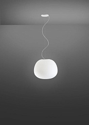 F07A01 E27 Fabbian Lumi подвесной светильник с круглым плафоном из матового стекла
