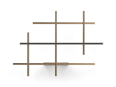 настенный светильник в виде металлической решетки с квадратными секциями