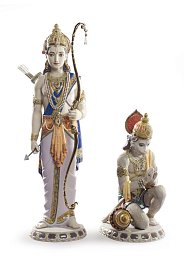 Фарфоровая скульптура Лакшманы и Ханумана Lakshman and Hanuman Lladro, лимитированная серия 01001972