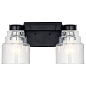 Vionnet 14.5" 2 Light Vanity Light with Clear Glass Black настенный светильник 55011BK Kichler — фото 4