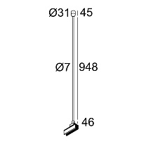 TRACK 3F DIM ON ROD SUSPENSION 1,0m B