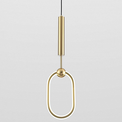 подвесной светильник цилиндрической формы с кольцевым элементом из бронзы