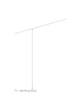 Touch Dimmable in 3 Steps Sandy White Aluminium LED 24Watt 220-240Volt 909Lm IP20 3000K Cable Length: 380 cm L:120 W:20 H:143 cm