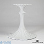 Flute Table 48 Cerused Oak Top w/26 White Base Global Views стол