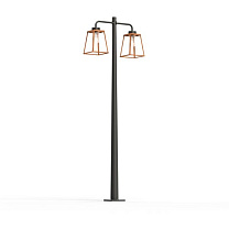 Lampiok 2 N° 5; Clear glass E27 52W; Patined lacquered copper