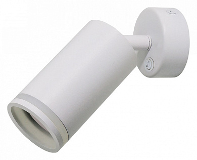 потолочный спот белого цвета с направленным потоком света