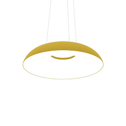 2096/DIM/GI Martinelli Luce MAGGIOLONE подвесной светильник с круглым плафоном жёлтого цвета на тросовом подвесе