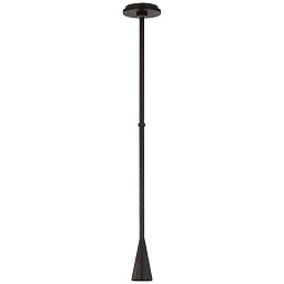 EU-KW5640 Visual Comfort Brassica подвесной светильник с вытянутым металлическим корпусом и коническим рассеивателем