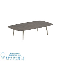 ВЫСОКИЙ СТОЛ STYLETTO LOUNGE 220x120CM, АЛЮМИНИЕВЫЕ НОЖКИ, ПЕСОЧНАЯ КЕРАМИЧЕСКАЯ СТОЛЕШНИЦА TERRA MARRONE Royal Botania