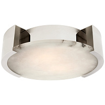 Melange Large Flush Mount полированный никель с алебастром