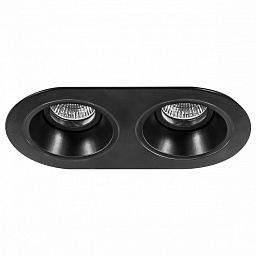D6570707 Lightstar Domino точечный потолочный светильник в черном корпусе