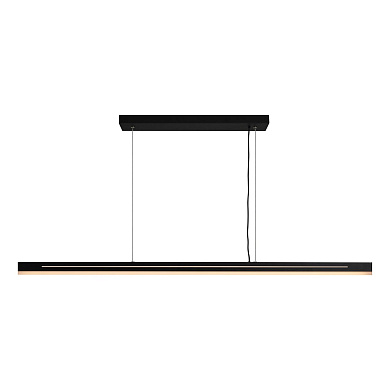 подвесной светильник черный с длинным горизонтальным плафоном