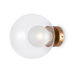 MOD521WL-01G3 Maytoni Basic form настенный светильник с прозрачным плафоном на золотом держателе