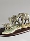 Фарфоровая скульптура стада слонов We Follow in Your Steps Lladro, цветная роспись 01009388 — фото 2
