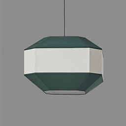 C39176VELI ACB Iluminacion Bauhaus подвесной светильник зелёного цвета с текстильным абажуром