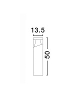 Dark Gray Aluminium Clear & White Acrylic Diffuser LED 12 Watt 220-240 Volt 50Hz 1047Lm Beam 45° P54 3000K or 4000K AC Driver Included L: 13.5 W: 13.5 H: 50 cm