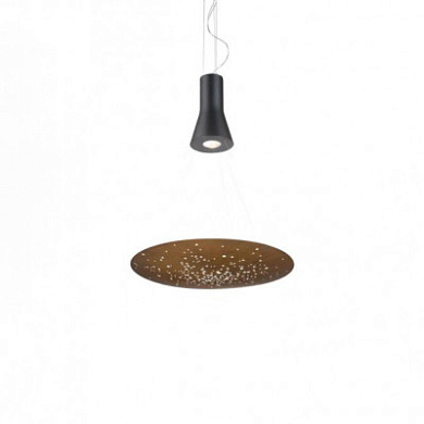 подвесной светильник с перфорированным плафоном коричневого оттенка IP40