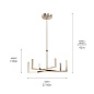 Priam LED Chandelier Polished Nickel люстра 84313PN Kichler — фото 7