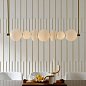 Люстра Arteriors Raphael, античная латунь и опаловое стекло — фото 1