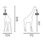 19003BL-Z Qeeboo Giraffe in Love M PT Indoor торшер с регулировкой яркости чёрный — фото 3