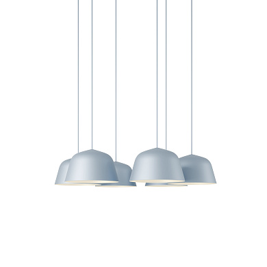 Ambit Pendant Cluster подвесной светильник Muuto White / Light Blue AMBCL25A0106