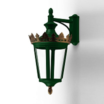 Louvre N° 6; one-piece clear glass Built-in LED 2700°K warm white 13W; Fir green