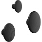 03092 Muuto Dots Крючок деревянный Ø13 см, черный — фото 1