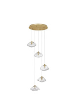 Blown Clear Glass Brass Gold Metal LED G9 5x5 Watt 100-240 Volt IP20 Bulb Excluded D: 35 H: 180 cm