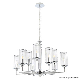 GLORIA SP9 CHROME Crystal Lux GLORIA люстра с хромированным каркасом и прозрачными цилиндрическими плафонами