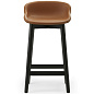 604443 Normann Copenhagen Hyg Барный стул 65 см, кожа Brandy / черный дуб — фото 1