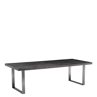 110609 Dining Table Borghese bl nicke charcoal oak veneer стул Eichholtz