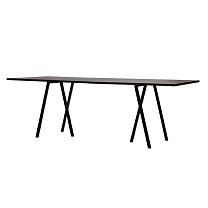 Loop Stand Table 180×87,5 см, столешница черный линолеум / рама черная (старый артикул 10459)